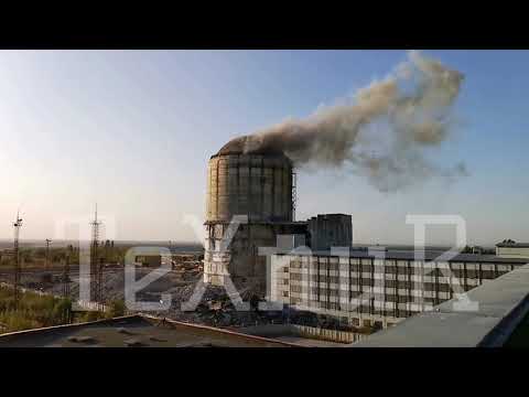 Опубликовано видео взрыва купола недостроенной атомной станции в Воронеже