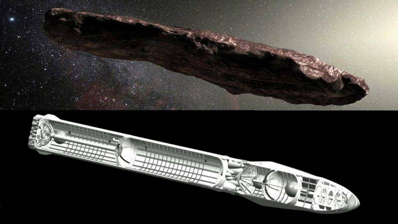 
Межзвездный астероид Оумуамуа может оказаться кораблем пришельцев                