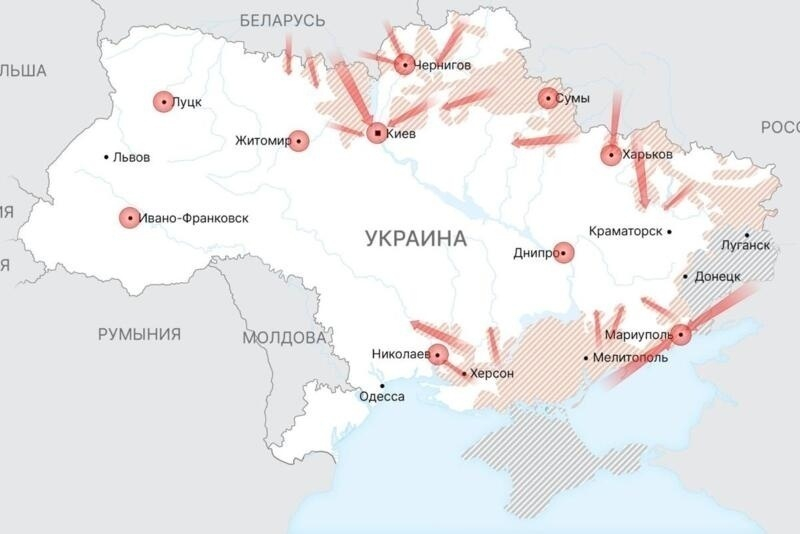 Карта боев за украину