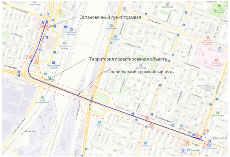 На проект новой трамвайной ветки в Ленинский район Челябинска потратят 14 млн рублей