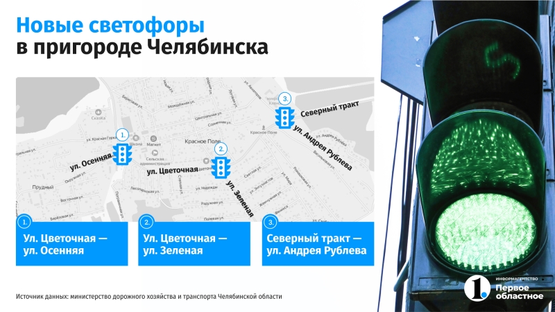 В пригороде Челябинска установят три дополнительных светофора