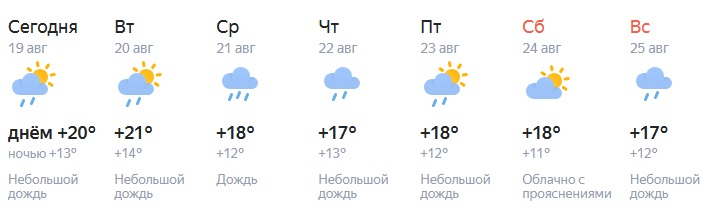 Предпоследняя неделя лета в Челябинской области будет дождливой